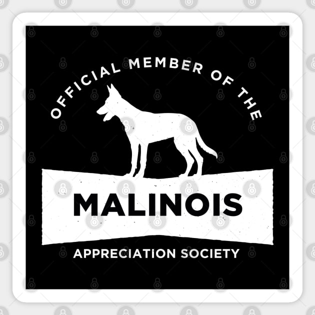 Belgian Malinois Appreciation Society Sticker by Rumble Dog Tees